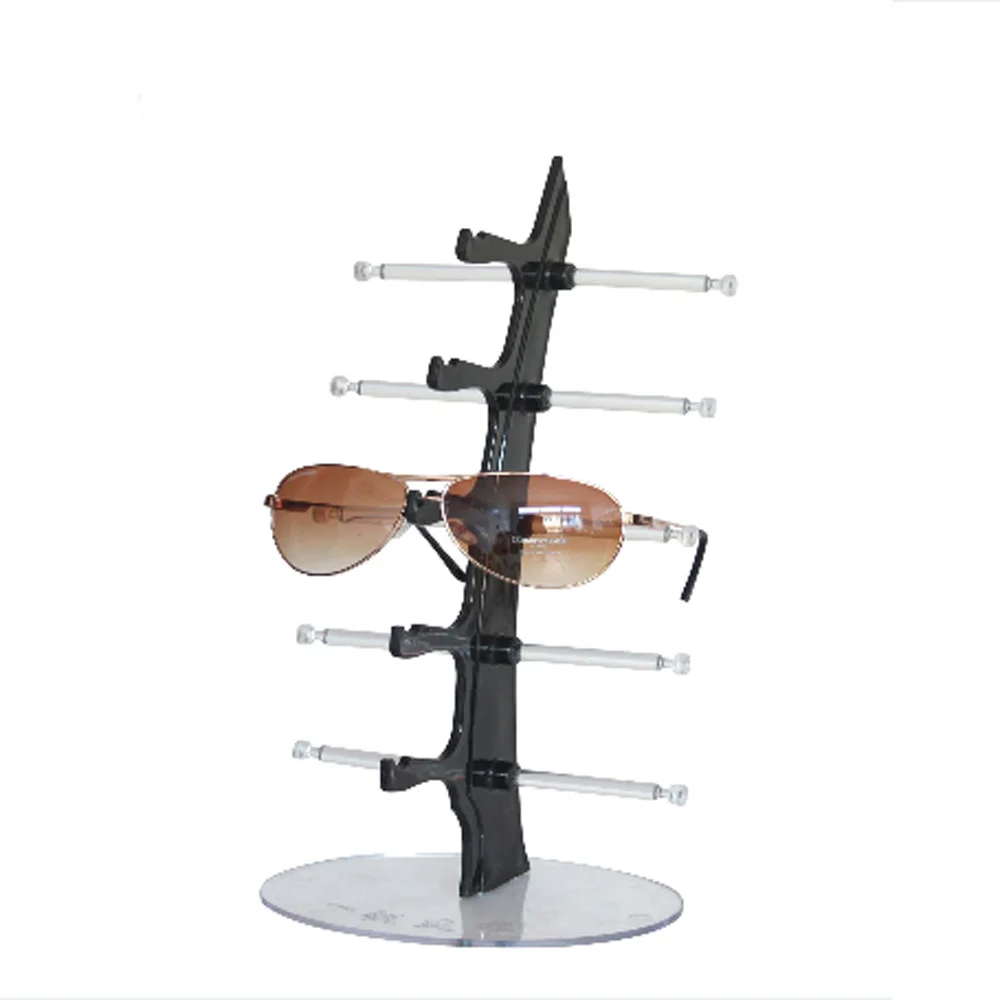 2Pcs 5 Layer Acrylic Eyeglasses Glasses Display Stand Rack Sunglasses Holder USA 2
