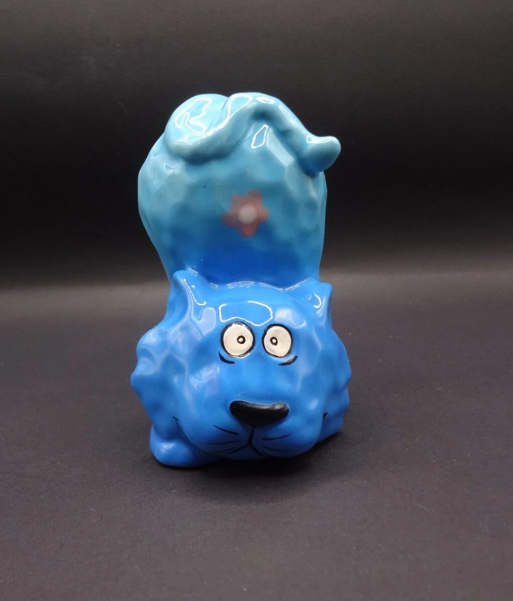 Ceramic Puppy Dog Hand Stand Kid Eye Glass Holder
