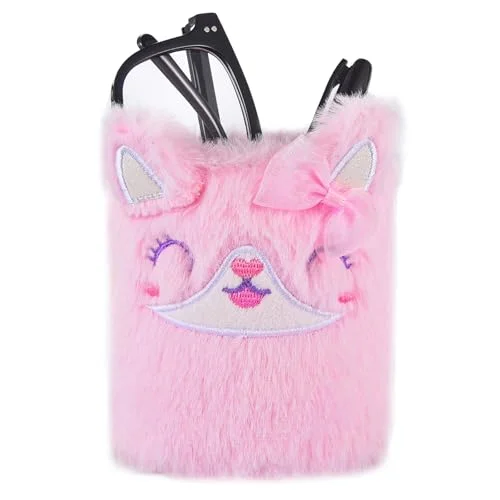 Happynear Glasses Holder, Cute Eyeglass Holder, Glasses Holder for Nightstand, Desk and Dresser, Gifts for Boys and Girls, Pink Fox