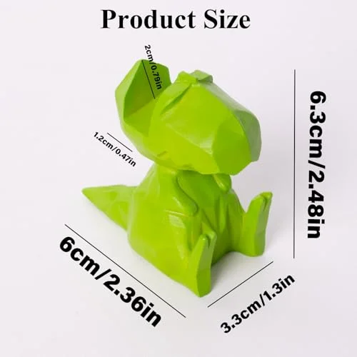 MOUGIGI Cute Dinosaur Glasses Holder - 4pcs Resin Eyeglass Display Stand for Nightstand & Desktop Organizer - Multi-Color Eyewear Storage - Perfect Home & Office Decor for All Ages 2