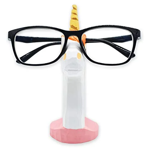 VIPbuy Handmade Wood Carving Eyeglasses Glasses Holder Stand Sunglasses Display Stand Home Office Desk Décor Gift (Unicorn) 3
